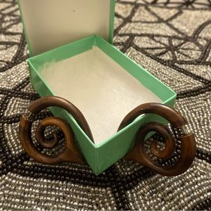 Handmade real wood earrings